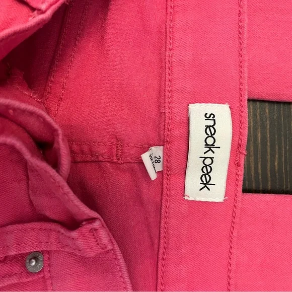 Pink distressed kick flare jeans - Picture 2 of 4